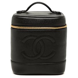 Borsa Vanity Chanel CC Caviar Nera
