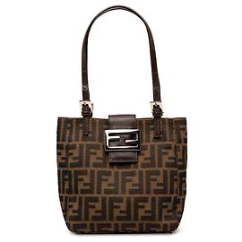 Borsa a tracolla Fendi Zucca Canvas marrone
