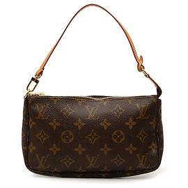 Borsa a tracolla Louis Vuitton Monogram Pochette Accessoires Marrone