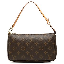 Borsa a tracolla Louis Vuitton Monogram Pochette Accessoires Marrone