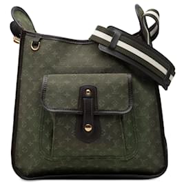Borsa a tracolla Louis Vuitton Monogram Mini Lin Besace Mary Kate Verde
