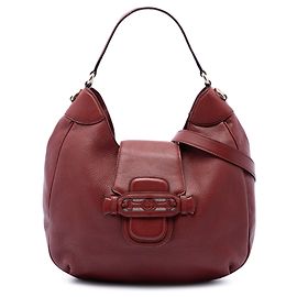 Bolso hobo satchel Dressage Gucci de piel de becerro granulada roja