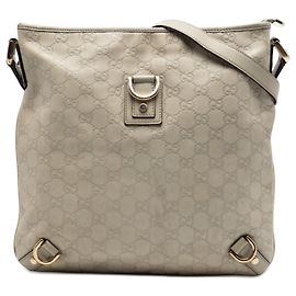 Borsa a tracolla Gucci Guccissima Abbey D Ring marrone