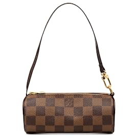 Borsa a mano Louis Vuitton Damier Ebene Papillon Pochette Marrone