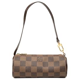Borsa a mano Louis Vuitton Damier Ebene Papillon Pochette Marrone