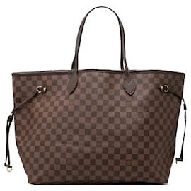 Borsa Tote Louis Vuitton Damier Ebene Neverfull GM Marrone