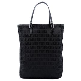 Borsa Tote Fendi Zucchino Canvas Nera
