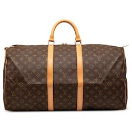 Borsa da viaggio Louis Vuitton Monogram Keepall 55 Marrone