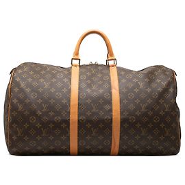 Borsa da viaggio Louis Vuitton Monogram Keepall 55 Marrone