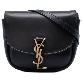 Borsa a tracolla Kaia piccola in pelle monogramma nera Saint Laurent
