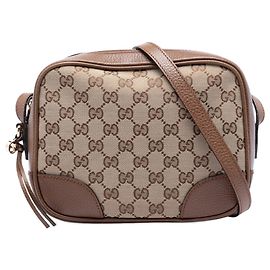 Borsa a tracolla Gucci GG Canvas Bree beige