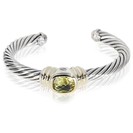 Bracciale Noblesse David Yurman in oro giallo, argento sterling e peridoto