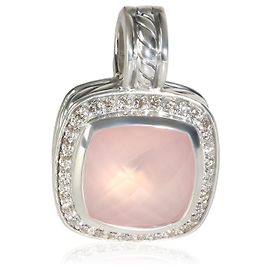 Pendente Albion David Yurman in argento sterling, quarzo e diamante