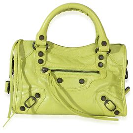 Balenciaga Pistache Agneau Arena Classic Hardware Mini Le City Bag