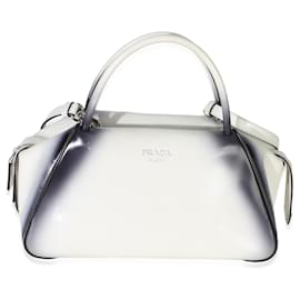 Borsa Supernova Medium Prada in Sfumato Spazzolato Bianco