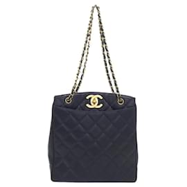 Borsa a tracolla Chanel in pelle di vitello martellata nera
