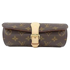 Louis Vuitton Monogram Etui 3 Montres Watch Case