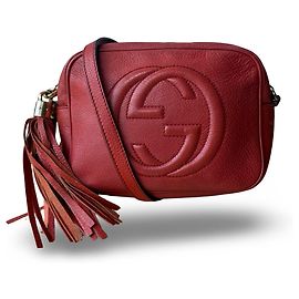 Borsa a tracolla Gucci Soho Rossa Arancione