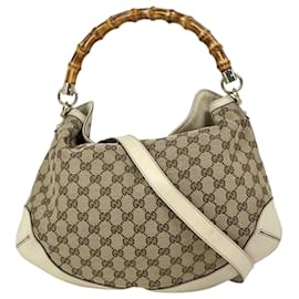 Borsa a tracolla Gucci Bamboo GG Pattern