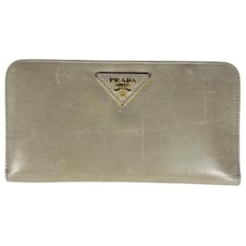 Prada Lange Geldbörse Leder Greige 1M1265
