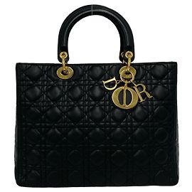 Christian Dior Vintage Lady Cannage Lambskin Handbag