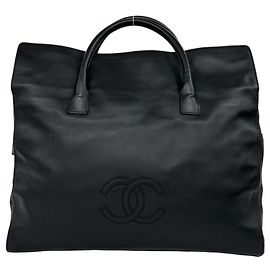 Chanel Coco Mark Leather Handbag