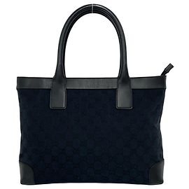 Gucci GG Logo Canvas Leder Tote Bag