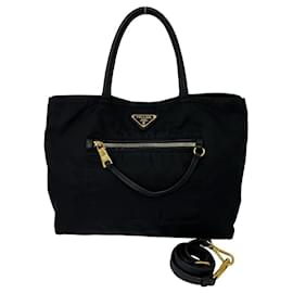 Bolsa Prada em nylon e couro com logótipo Triangle