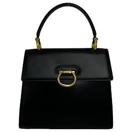 Céline Celine Vintage Handtasche aus Leder mit Gancini-Logo Mini Tote Bag