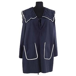 Roseanna Sea Kleid aus Baumwolle Marineblau