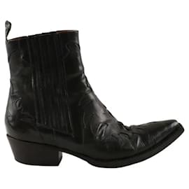 Sartore Westernstiefel aus Leder Schwarz