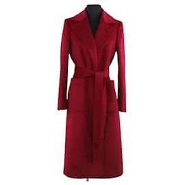Peacoat Max & Co in lana bordeaux