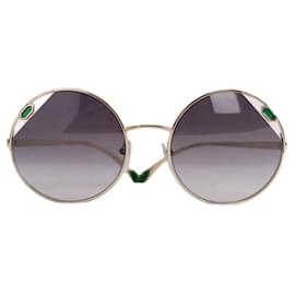 Occhiali da sole Bulgari in metallo grigio