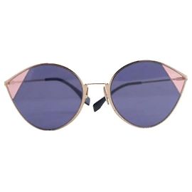Occhiali da sole Fendi in metallo argento