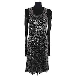 Louis Vuitton Paillettenkleid Schwarz