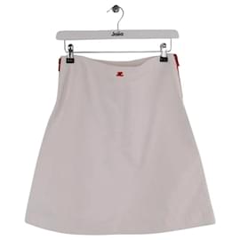 Falda Courreges de algodón blanca