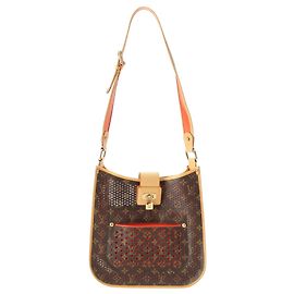 Borsa a tracolla Louis Vuitton Monogram Musette traforata marrone
