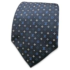 Cravatta da uomo Louis Vuitton in seta blu navy