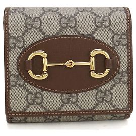 Gucci Bi-fold Geldbörse GG Supreme Beige