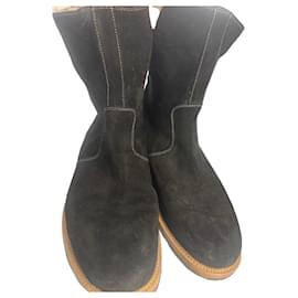 Botas de ante negro Gucci