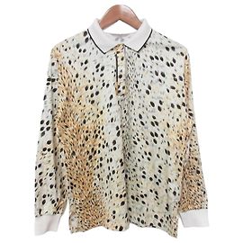 Autre Marque LEONARD SPORT Polo a maniche lunghe con stampa leopardata
