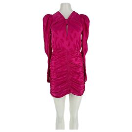 Autre Marque Vestido de seda fucsia Ronny Kobo S