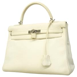 Hermès Borsa Hermes Kelly 32 in bianco