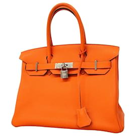 Borsa Hermes Birkin 30 in pelle Togo Orange - Hermès