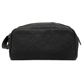 Louis Vuitton Black Monogram Shadow Locker Dopp Kit Clutch
