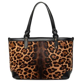 Gucci Large Tote aus Ponyhaar mit Leopardenprint in Braun