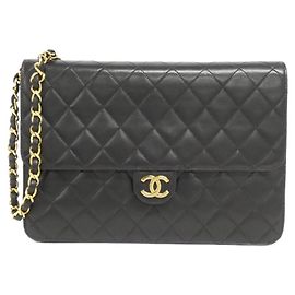 Borsa a tracolla Chanel 03570 in pelle nera