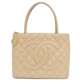 Bolso Chanel 1804 Beige de piel de becerro granulada