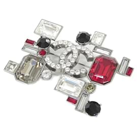 Spilla Chanel Nera e Rossa con Cristalli