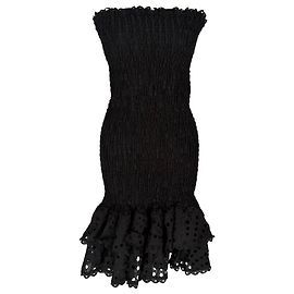 Autre Marque Abito midi senza spalline Liliana Charo Ruiz in cotone nero